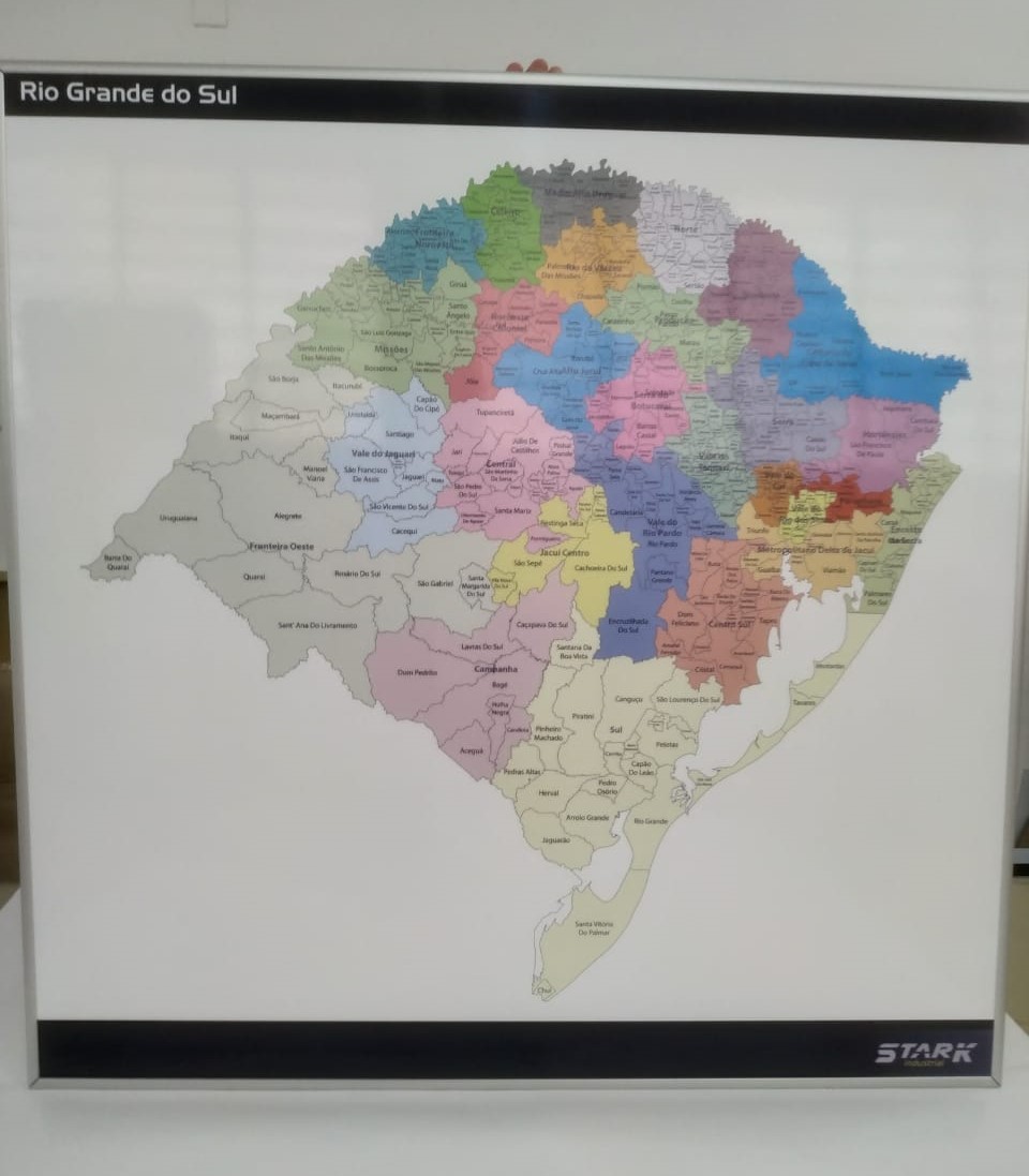 MAPA ESTADO DO RS PARA ALFINETES