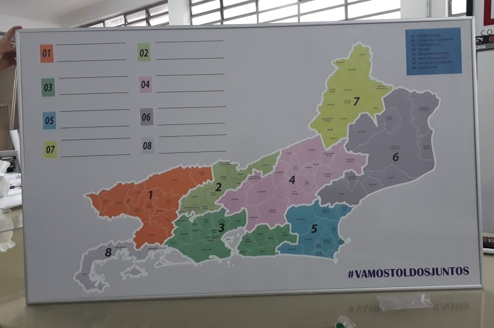 MAPA RIO DE JANEIRO MUNICÍPIOS E REGIÕES- MGNÉTICO