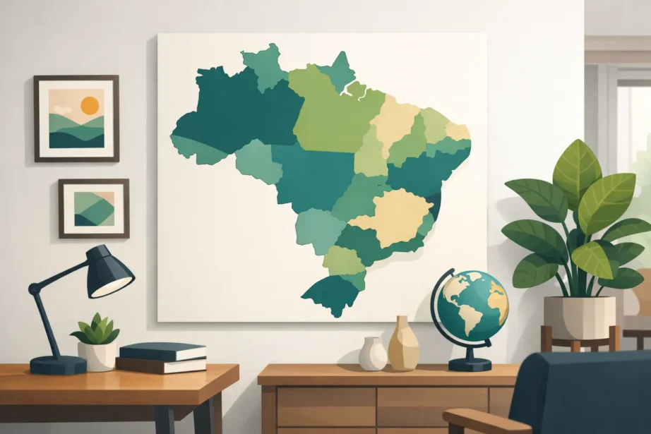 Mapa do Brasil para parede: como escolher